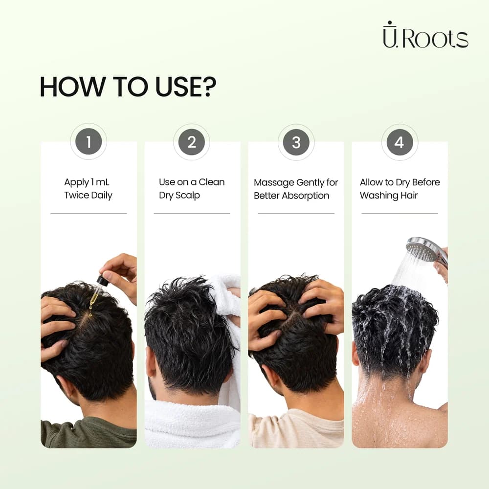 URoots Minbur 5+ | Minoxidil Tonic | 5% + Redensyl + Procapil | 60ml | For Men