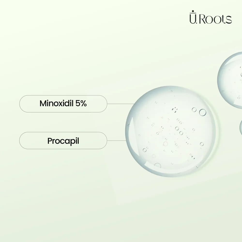 URoots Xtend PRO | Hair Regrowth Solution | Redensyl + Procapil | 60ml | For Men