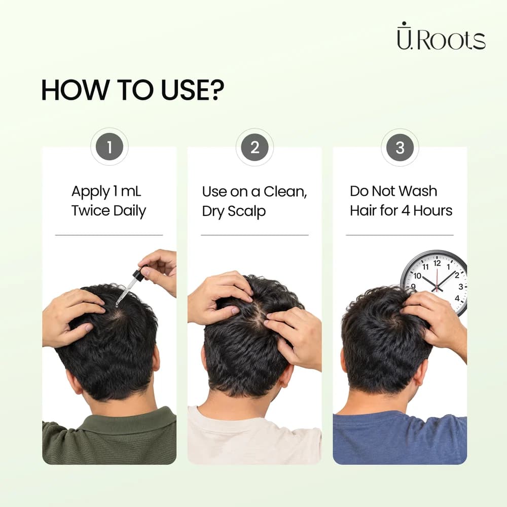 URoots Xtend PRO | Hair Regrowth Solution | Redensyl + Procapil | 60ml | For Men