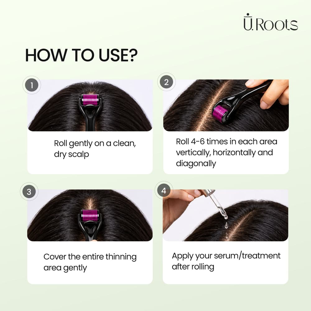 URoots 0.5mm Scalp Activation Roller for Women